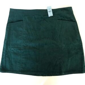 LOFT Dark Green Mini Skirt